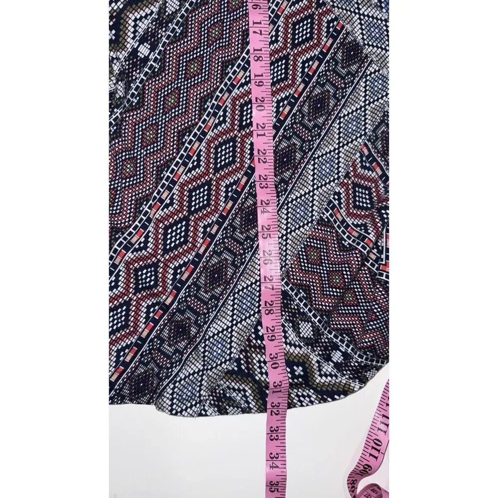 Catherines Tunic Top 1x 18/20 Aztec Embellished Sequin 3/4 Sleeve Blouse Cotton‎